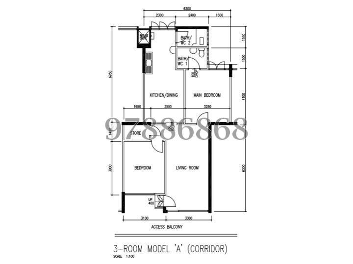 Blk 267 Tampines Street 21 (Tampines), HDB 3 Rooms #139886422